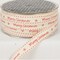 The Ribbon People Ivory and Red Merry Christmas Printed Woven Edge Craft Ribbon 0.62" x 60 Yards